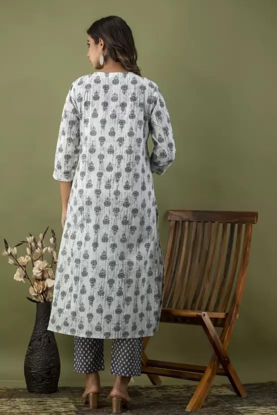 Rangnavi Women Cotton Straight Printed Kurta Pant and Dupatta Set… - image 4