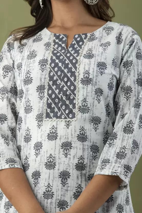 Rangnavi Women Cotton Straight Printed Kurta Pant and Dupatta Set… - image 3