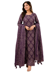 Rangnavi Women's Printed Pure Cotton Straight Kurta with Palazzo Pants and Dupatta - image 1