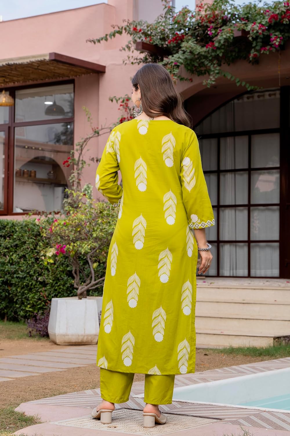 Rangnavi Women's Premium Cotton Trending Straight Kurta with Pants and Dupatta Set | Ethnic Set - image 4