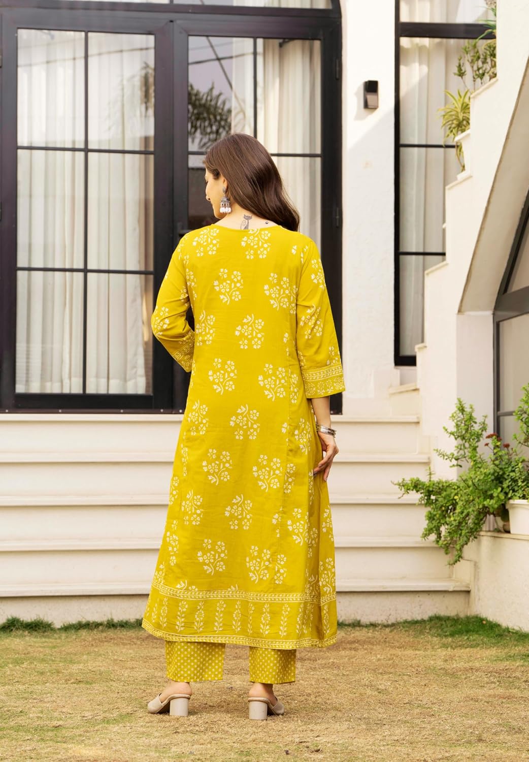 Rangnavi Women's Floral Printed Anarkali Kurta with Pant & Dupatta Set | Ethnic Set | Kurta Set - image 4