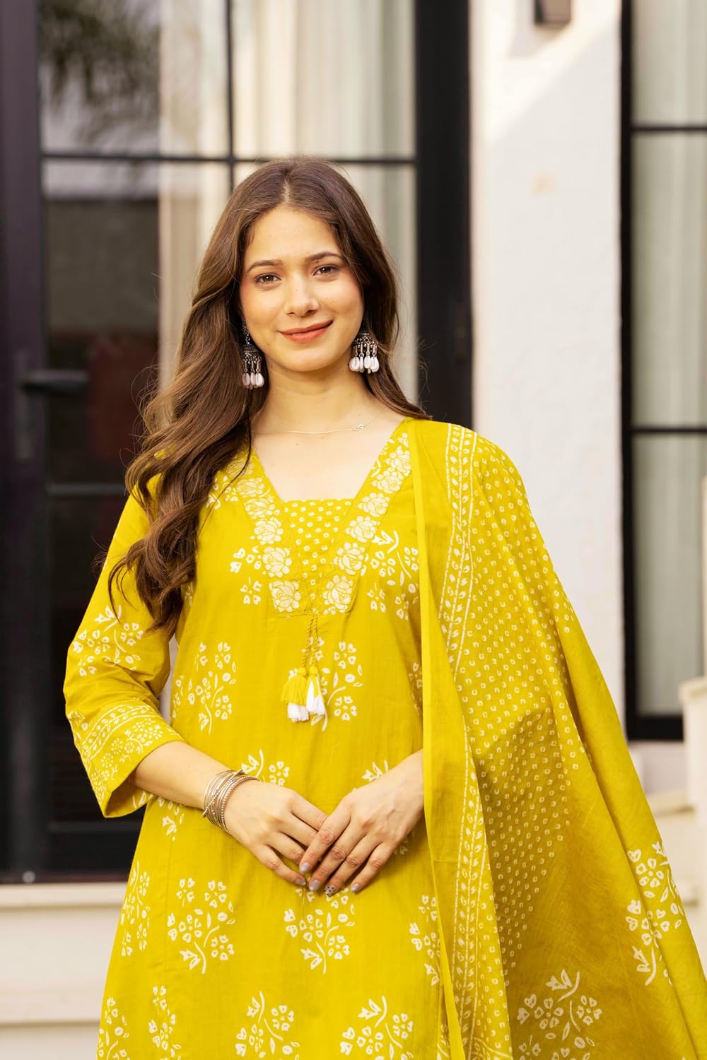 Rangnavi Women's Floral Printed Anarkali Kurta with Pant & Dupatta Set | Ethnic Set | Kurta Set - image 3