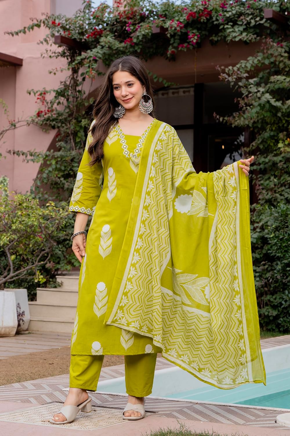 Rangnavi Women's Premium Cotton Trending Straight Kurta with Pants and Dupatta Set | Ethnic Set - image 5