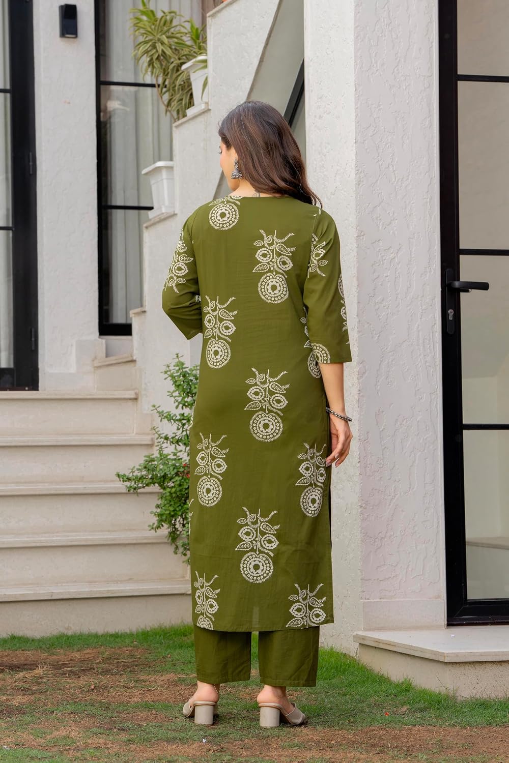 Rangnavi Women's Printed Pure Cotton Straight Kurta with Pants and Dupatta Set | Ethnic Set |Kurta Set - image 4